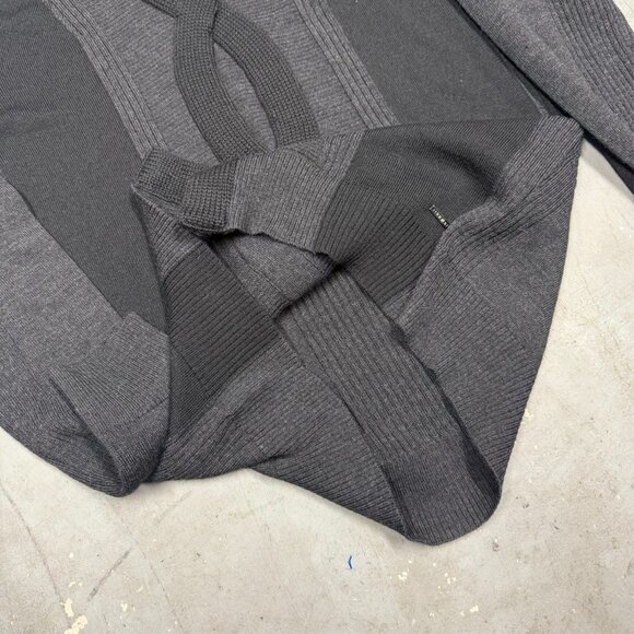 BNWT Codice Merino Wool Cable Knit Sweater 1/4 Zip Made in Italy Black 50 Medium - Picture 7 of 8